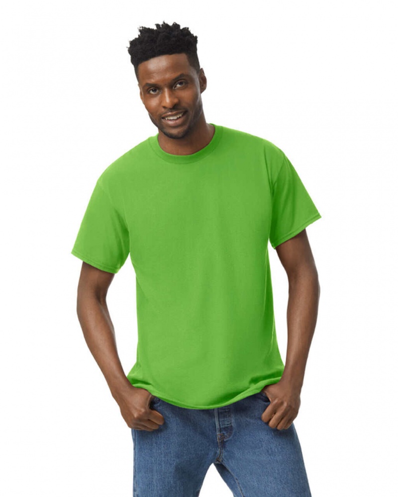 Neon Green Gildan 5000 Men's T-Shirts | PGRT46089