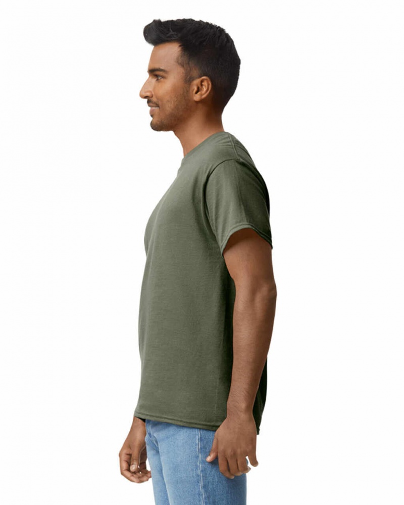 Olive Gildan 2000 Men's T-Shirts | TUYS61097