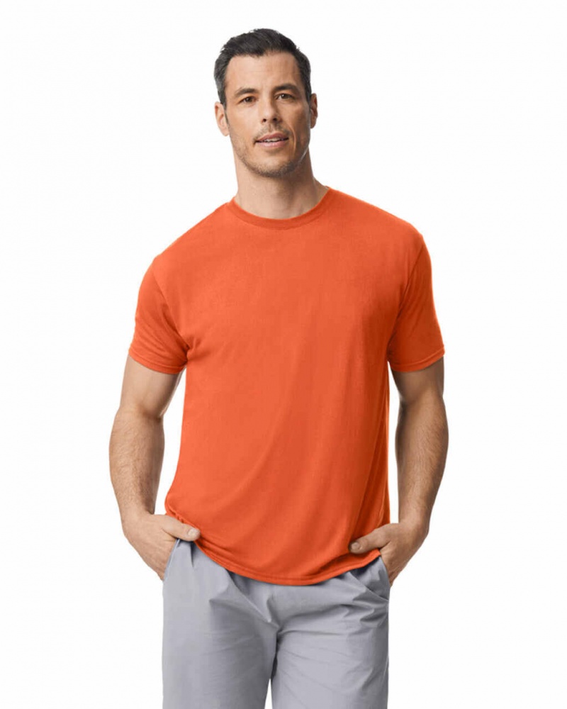 Orange Gildan 42000 Men\'s T-Shirts | ZORL86792