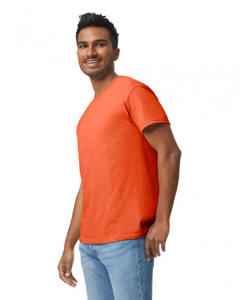 Orange Gildan 5000 Men's T-Shirts | TMVK27148