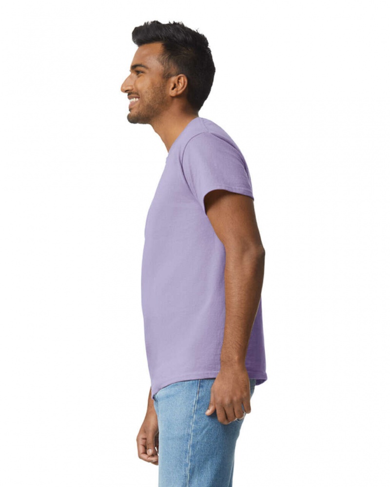 Orchid Gildan 2000 Men's T-Shirts | GHNI46092