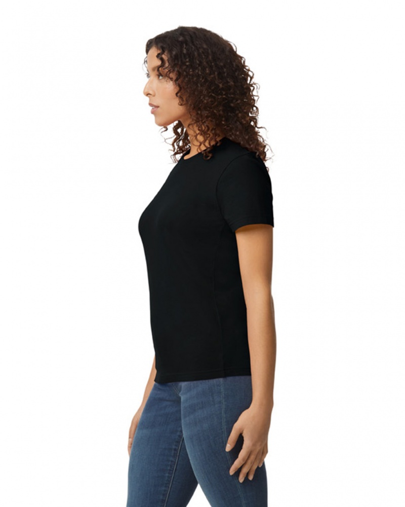 Pitch Black Gildan 65000L Midweight Women's T-Shirts | USTF29753