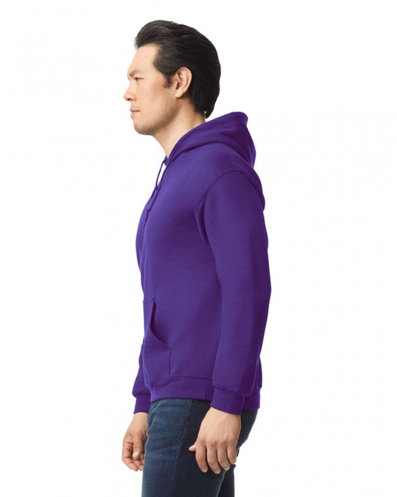 Purple Gildan 18500 Hoodie Men's Sweatshirt | LXUJ67298