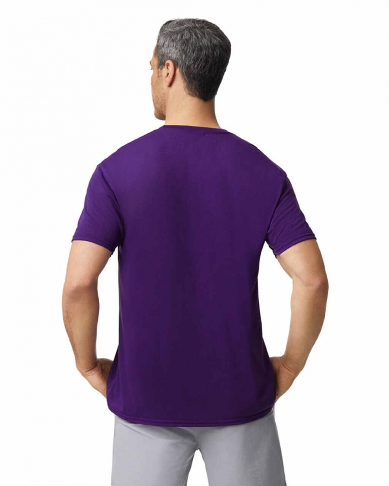 Purple Gildan 42000 Men's T-Shirts | ZYCF87193