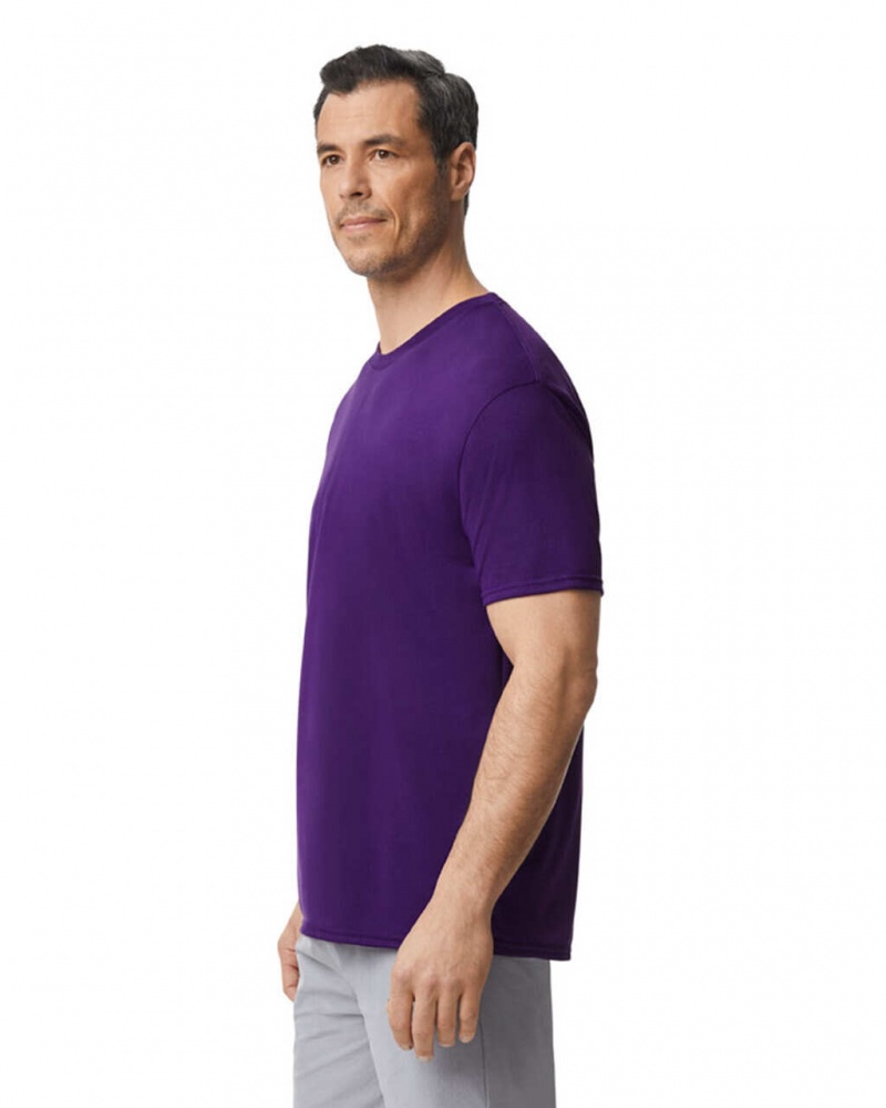 Purple Gildan 42000 Men's T-Shirts | ZYCF87193