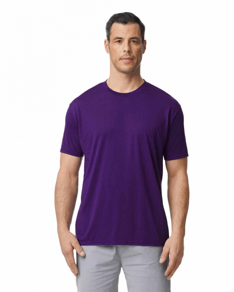 Purple Gildan 42000 Men\'s T-Shirts | ZYCF87193