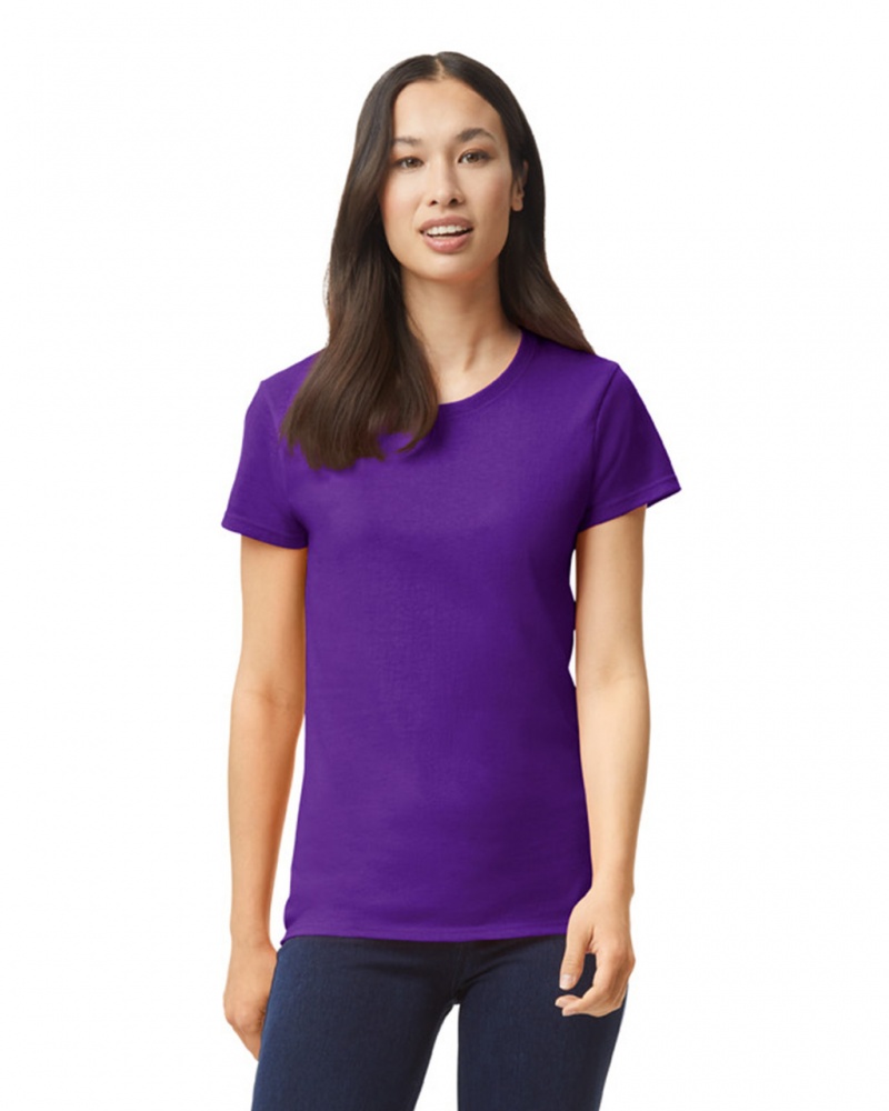 Purple Gildan 5000L Women\'s T-Shirts | JDAE58621