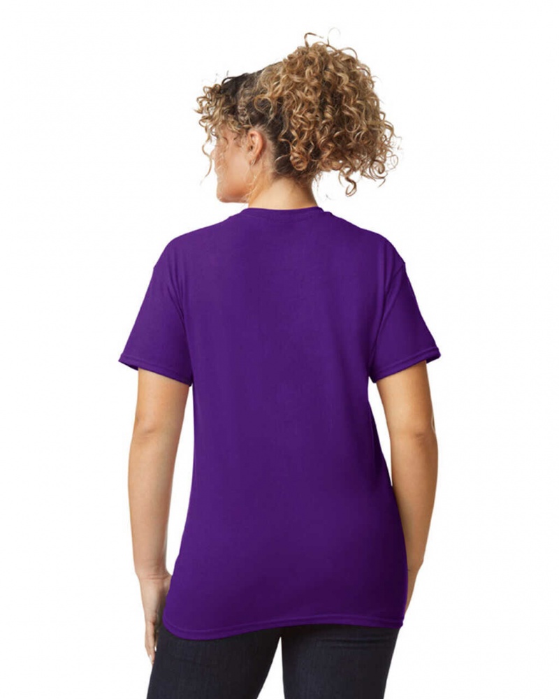 Purple Gildan 8000 Women's T-Shirts | KHRZ21689