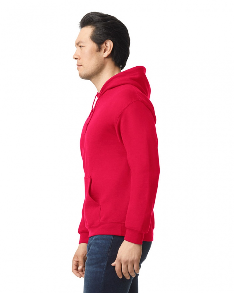 Red Gildan 18500 Hoodie Men's Hoodie | RUDN60329