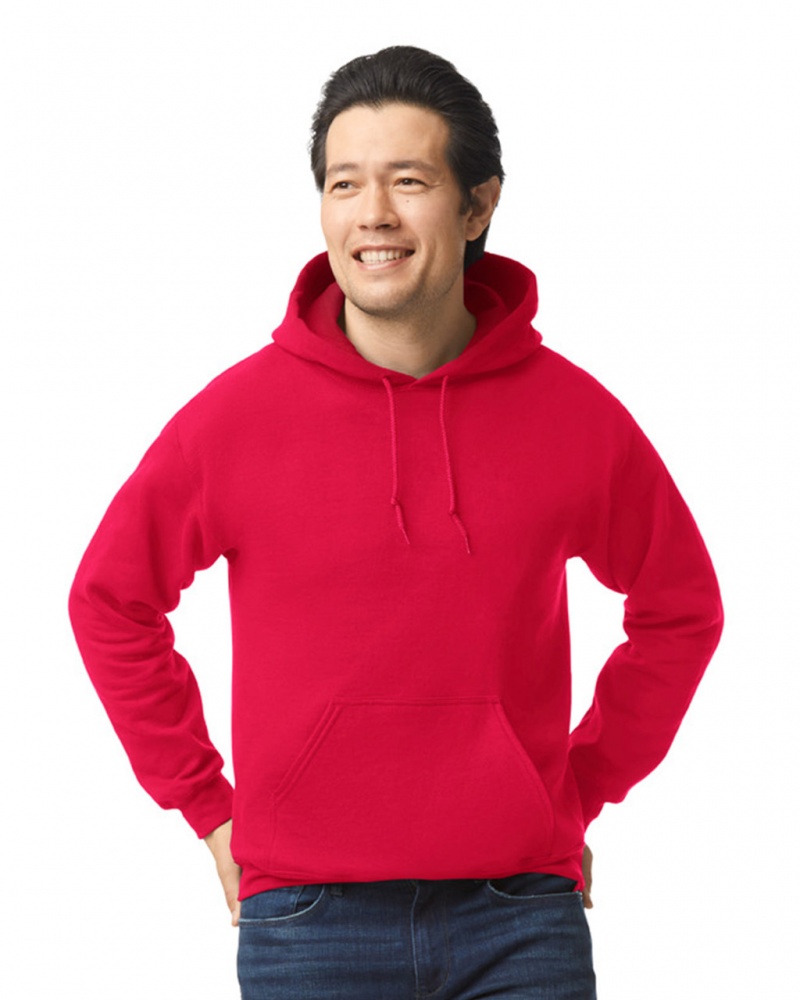 Red Gildan 18500 Hoodie Men\'s Hoodie | RUDN60329