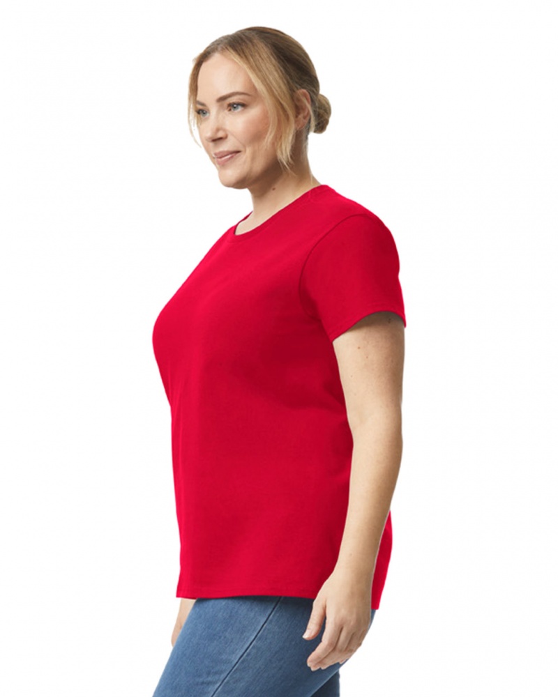 Red Gildan 2000L Women's T-Shirts | FKSE76081