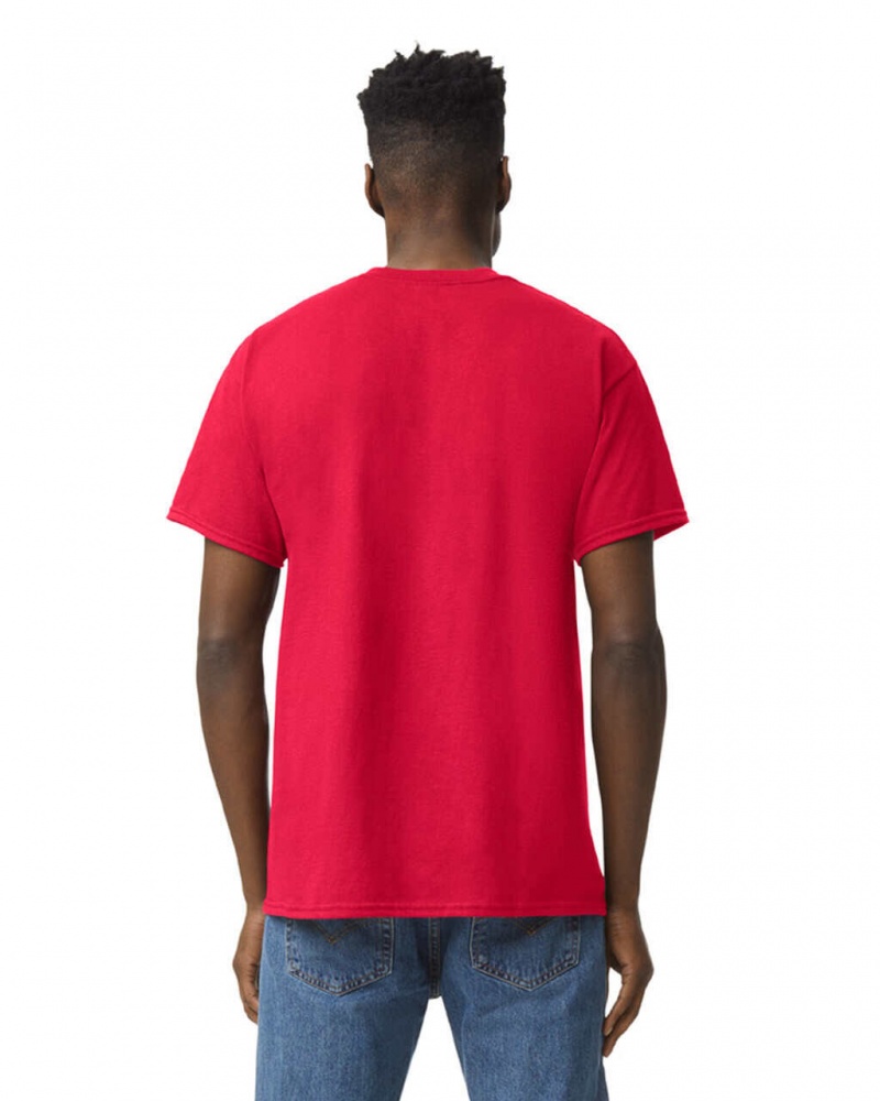 Red Gildan 5000 Men's T-Shirts | HVZQ01953