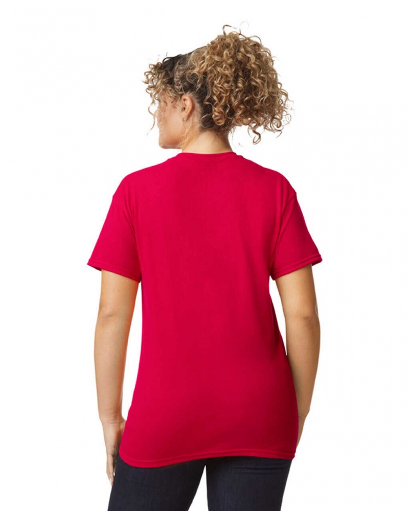 Red Gildan 8000 Women's T-Shirts | GKWJ76981