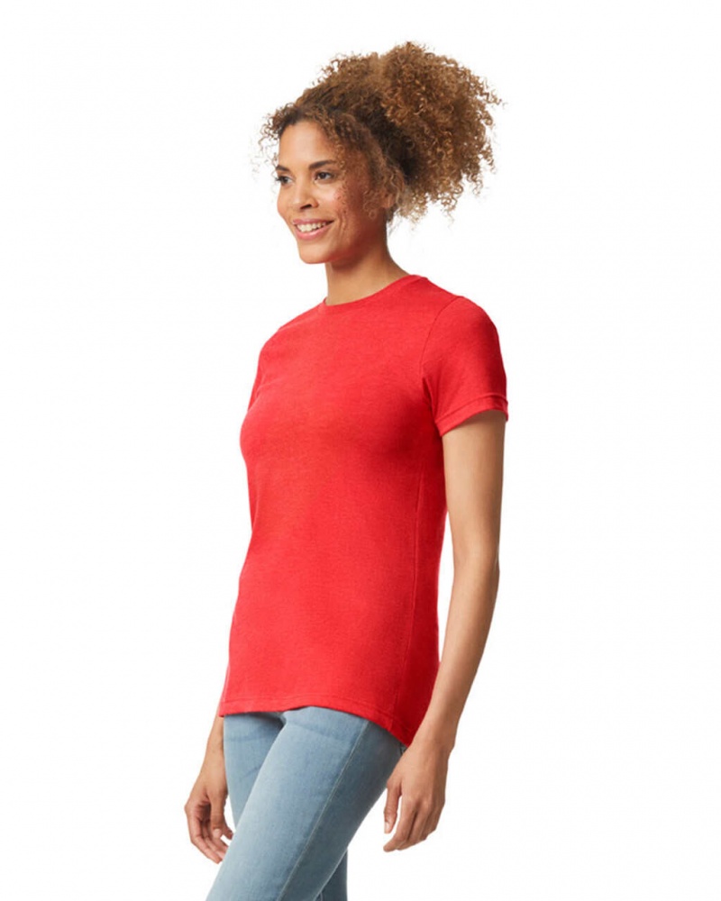 Red Mist Gildan 67000L CVC Women's T-Shirts | DPGW37814