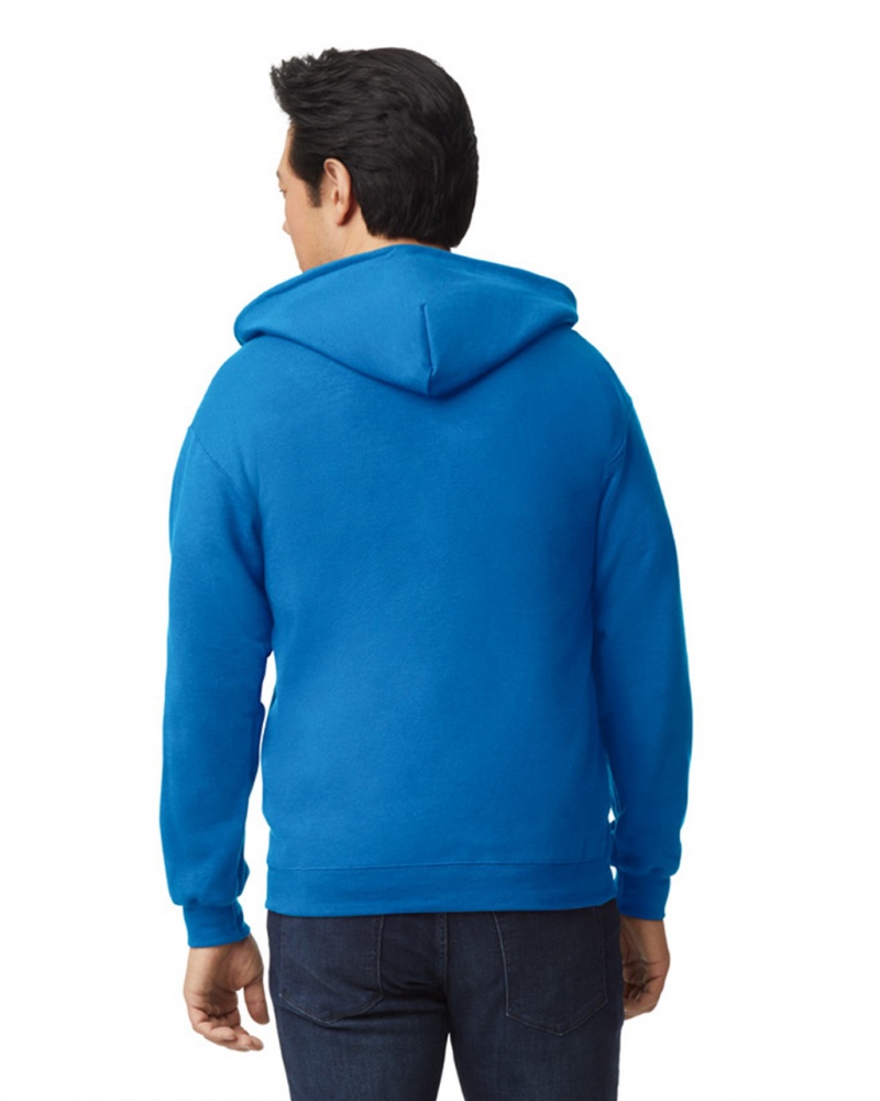 Royal Gildan 18600 Full Zip Hoodie Men's Sweatshirt | JEZV64012