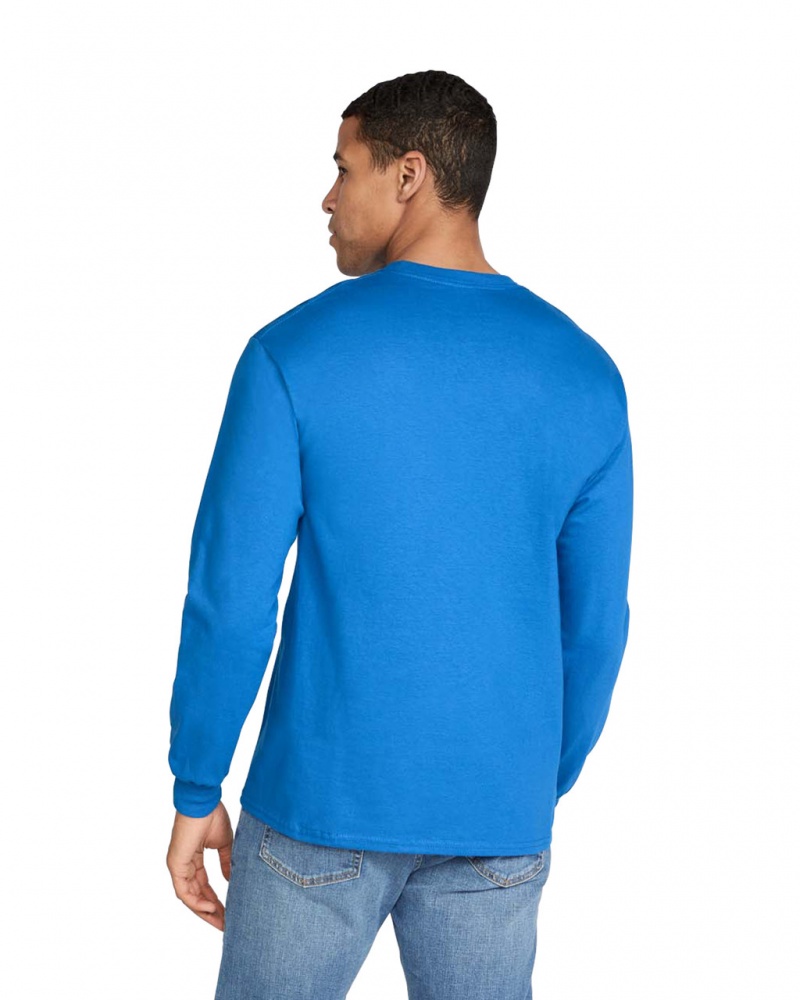 Royal Gildan 2400 Long Sleeve Men's T-Shirts | KARB89123