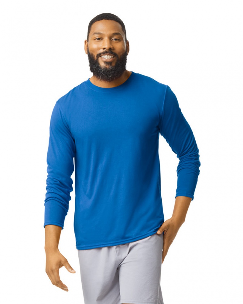 Royal Gildan 42400 Long Sleeve Men\'s T-Shirts | HQXY47915