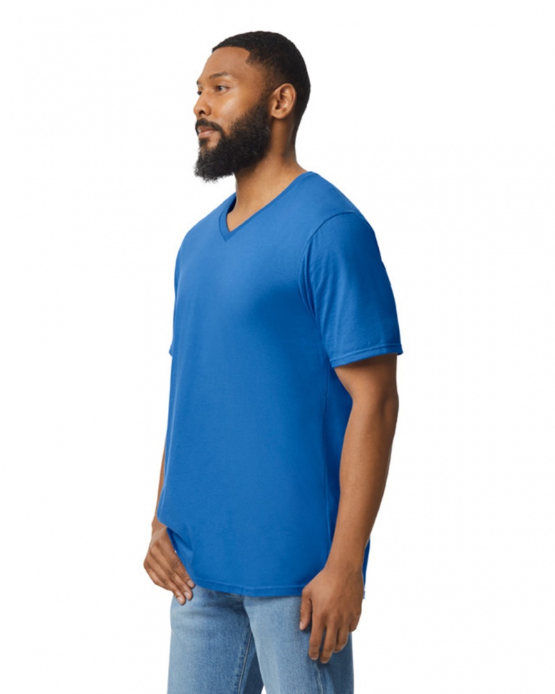 Royal Gildan 64V00 V-Neck Men's T-Shirts | BYML07348