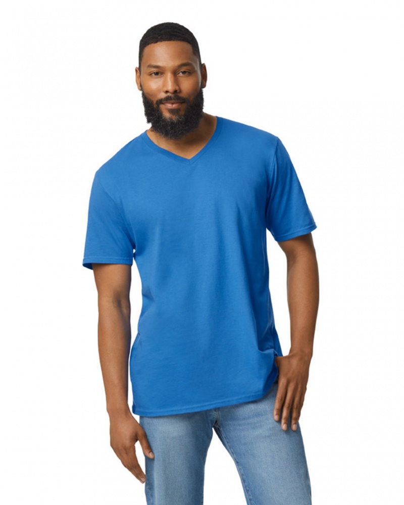 Royal Gildan 64V00 V-Neck Men's T-Shirts | BYML07348