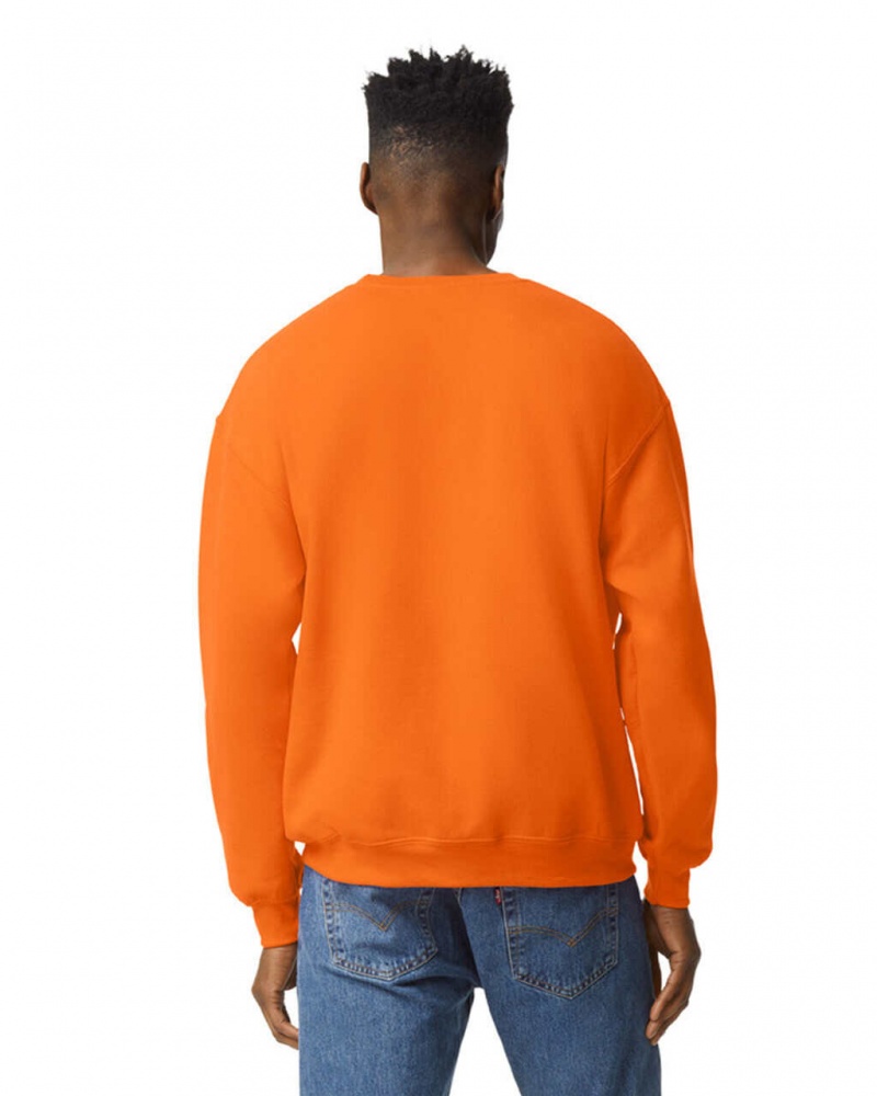 S Orange Gildan 18000 Crewneck Sweatshirt Men's Sweatshirt | EPNT85216