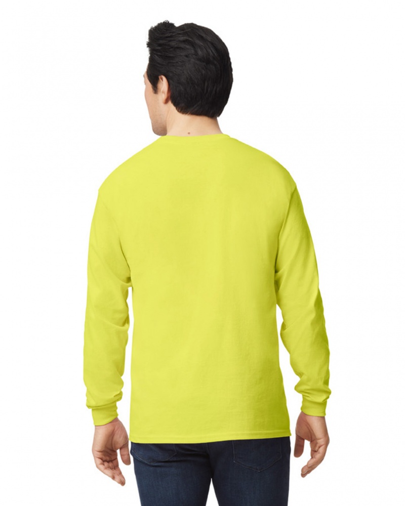 Safety Green Gildan 2400 Long Sleeve Men's T-Shirts | PHLI09457