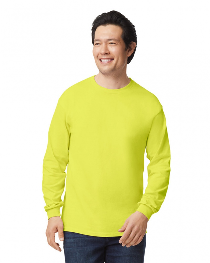 Safety Green Gildan 2400 Long Sleeve Men\'s T-Shirts | PHLI09457