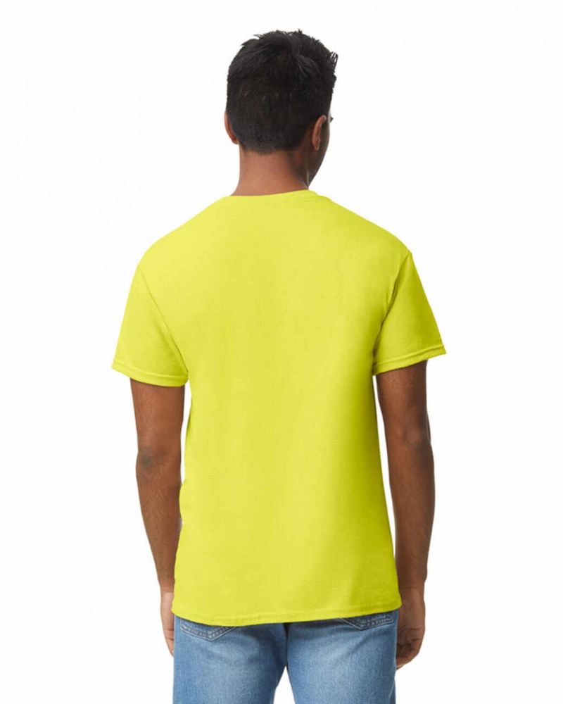 Safety Green Gildan 5000 Men's T-Shirts | ZMCL73510