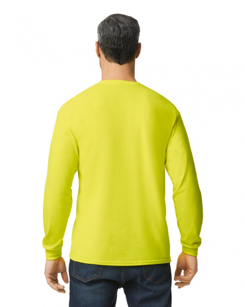 Safety Green Gildan 5400 Long Sleeve Men's T-Shirts | HUDV98437