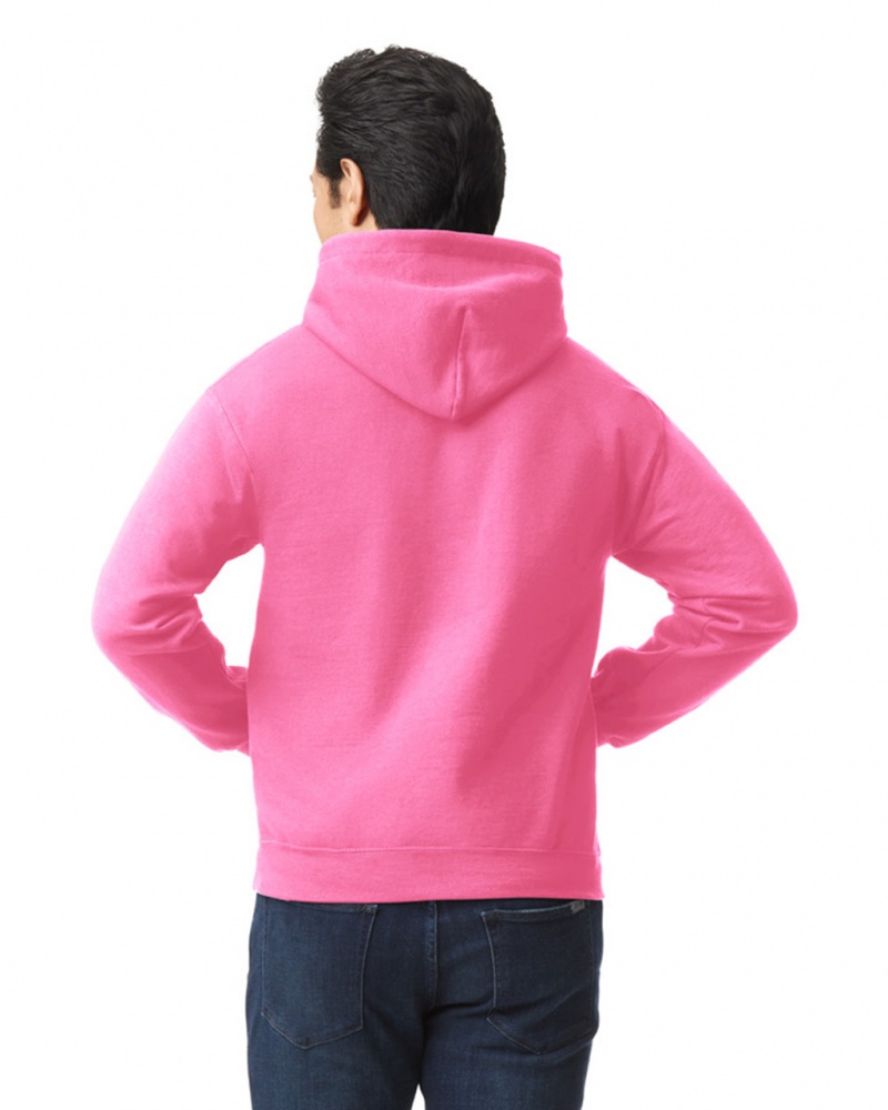 Safety Pink Gildan 18500 Hoodie Men's Hoodie | BVUA51639