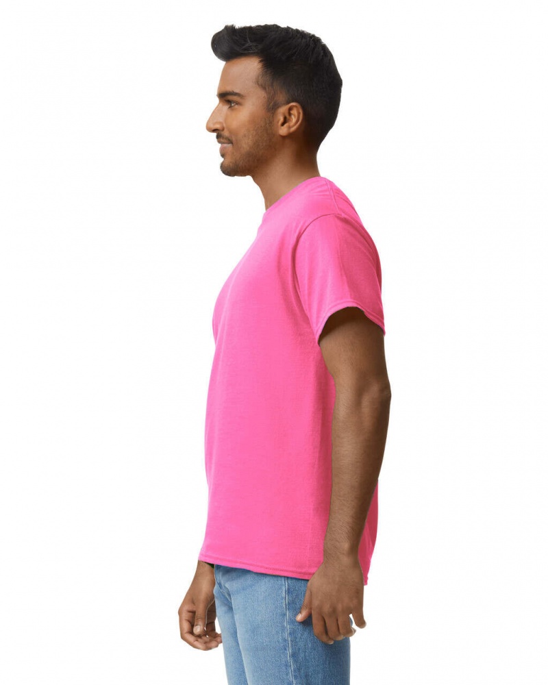 Safety Pink Gildan 2000 Men's T-Shirts | LYTC82301