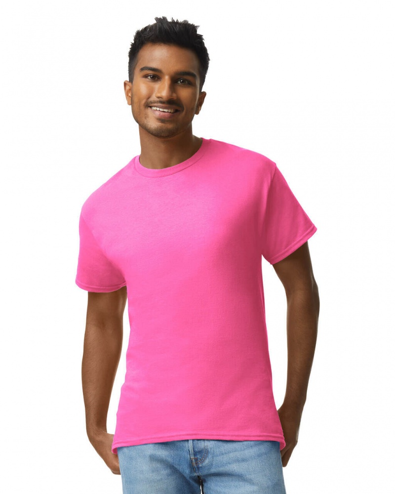 Safety Pink Gildan 2000 Men\'s T-Shirts | LYTC82301