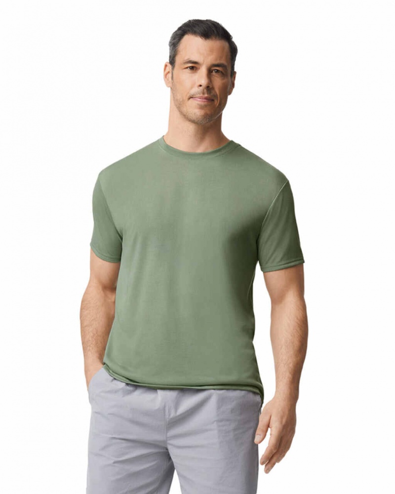 Sage Gildan 42000 Men\'s T-Shirts | HRBM32475