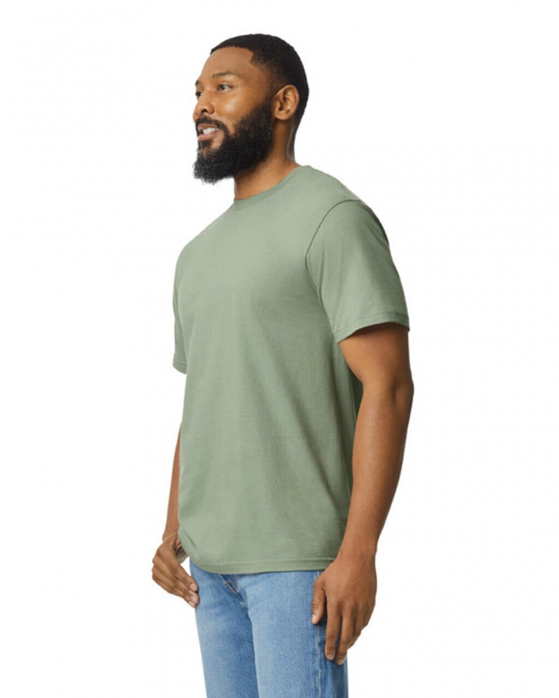 Sage Gildan 65000 Midweight Men's T-Shirts | MZGC15690