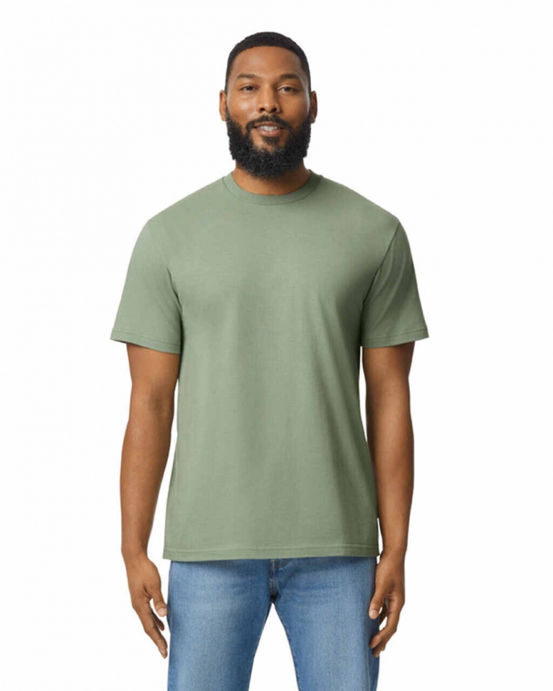 Sage Gildan 65000 Midweight Men's T-Shirts | MZGC15690