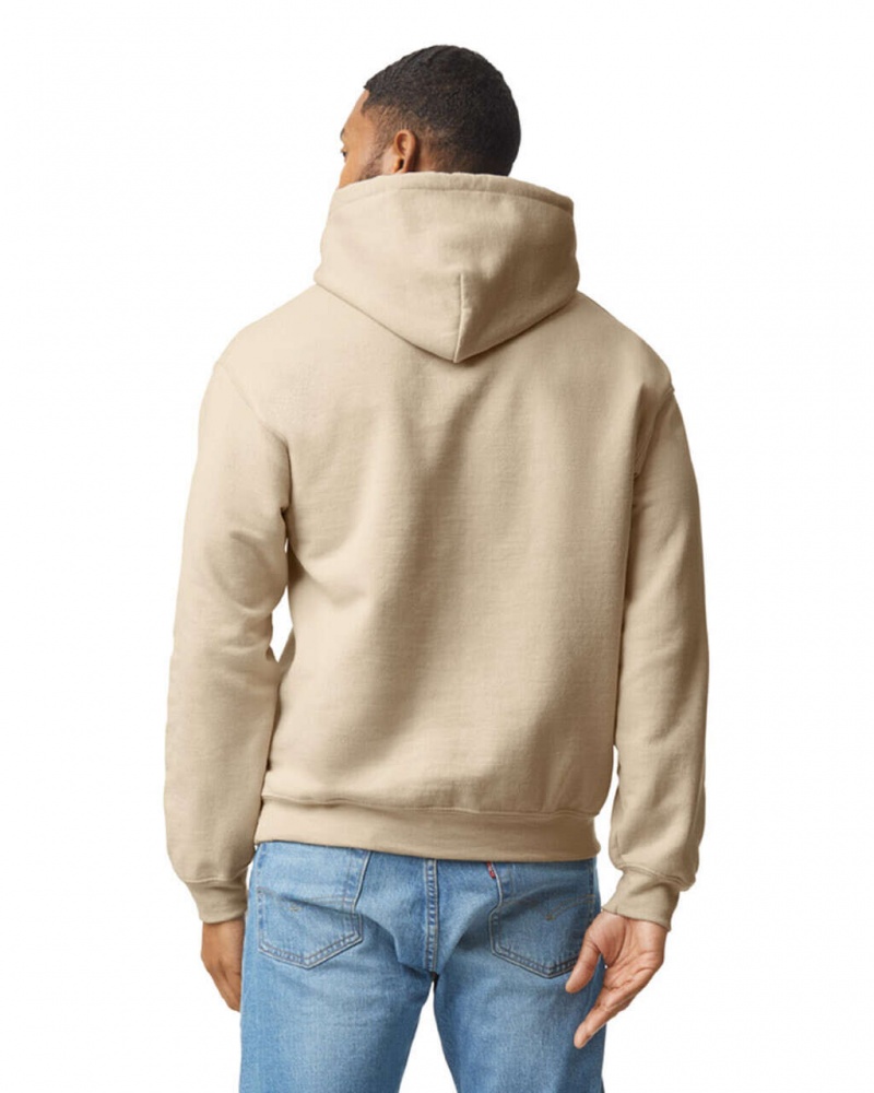 Sand Gildan 18500 Hoodie Men's Sweatshirt | TMIJ30172