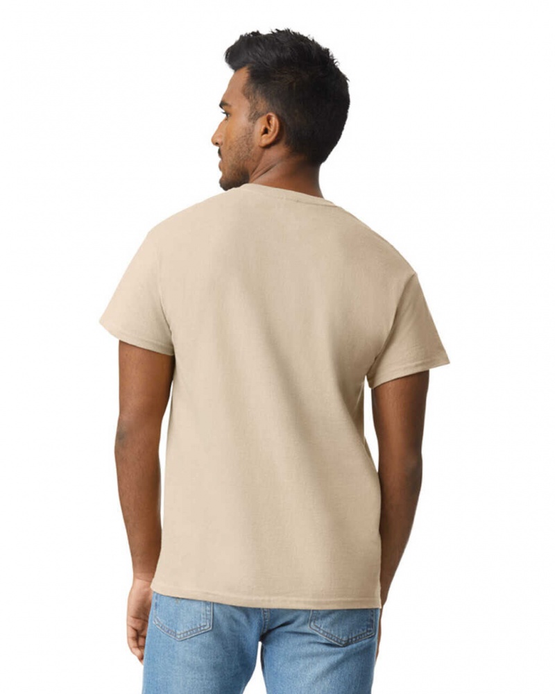 Sand Gildan 2000 Men's T-Shirts | OJCS76081