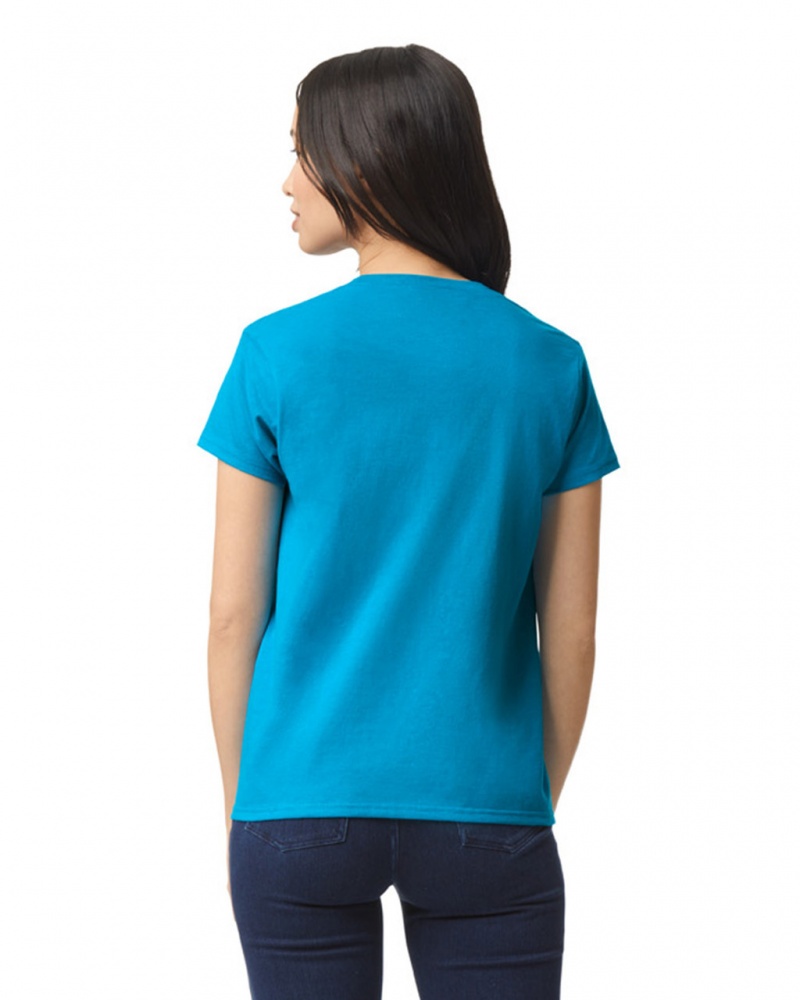 Sapphire Gildan 2000L Women's T-Shirts | NHSF51739