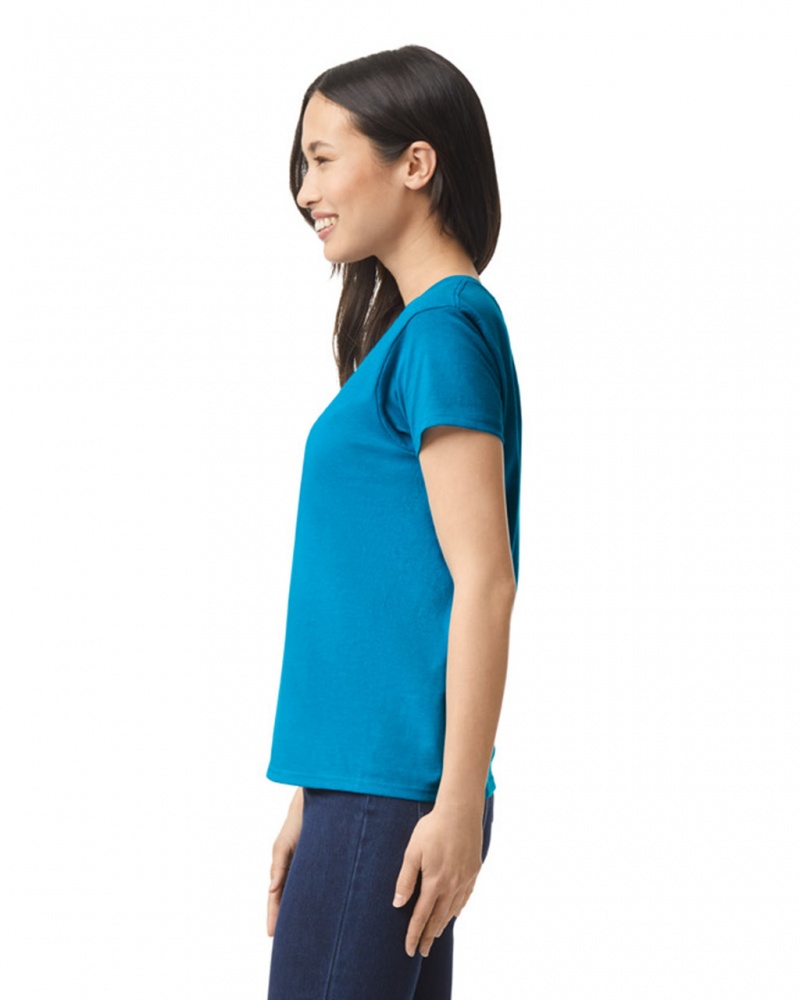 Sapphire Gildan 2000L Women's T-Shirts | NHSF51739