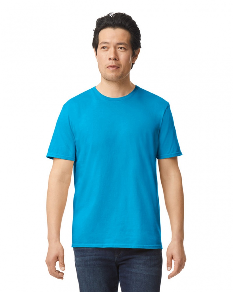 Sapphire Gildan 64000 Men\'s T-Shirts | UAXZ98234