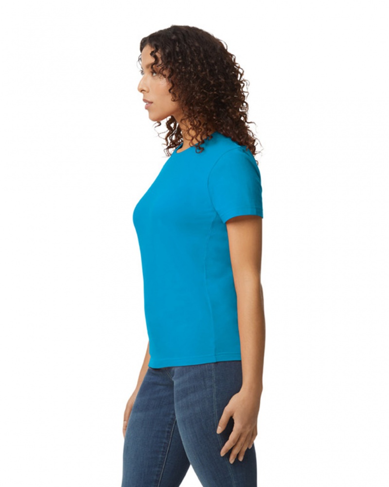 Sapphire Gildan 65000L Midweight Women's T-Shirts | JPGL96713