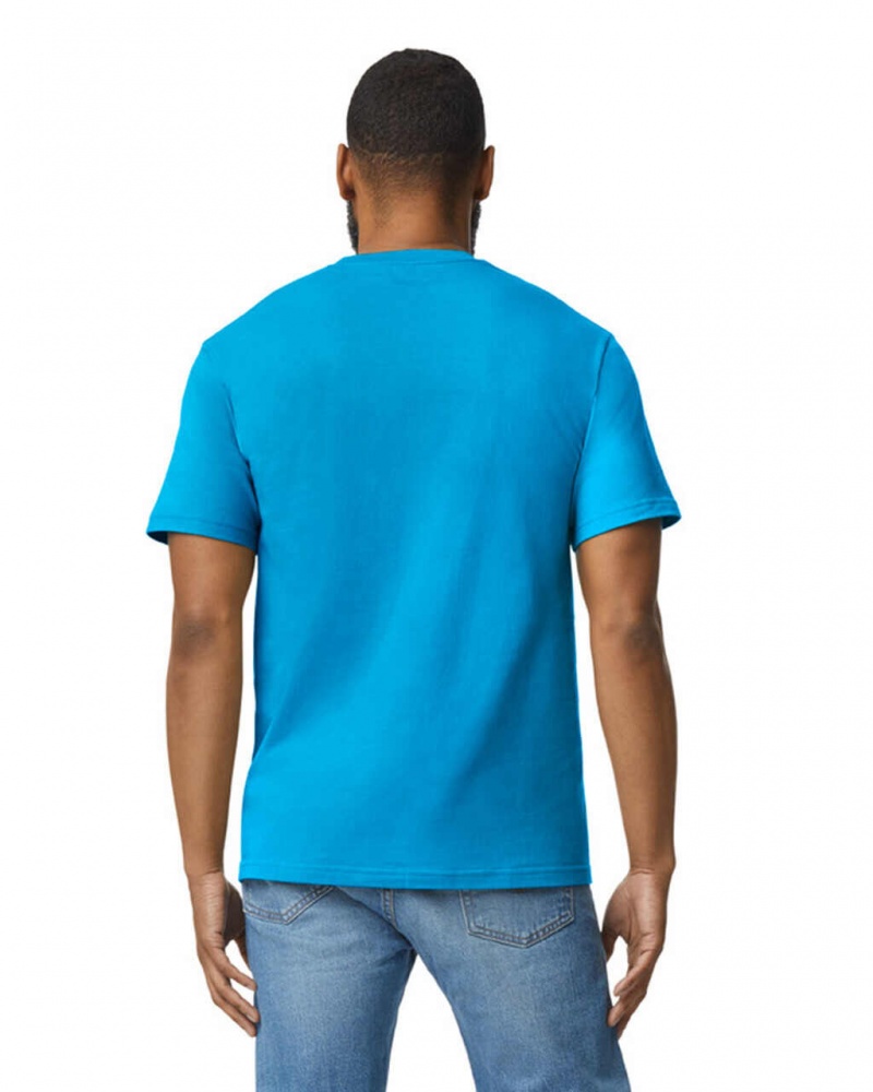 Sapphire Gildan 65000 Midweight Men's T-Shirts | GBKQ37891