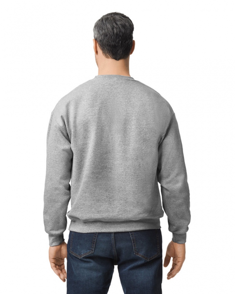 Sport Grey Gildan 12000 Crewneck Sweatshirt Men's Sweatshirt | TVEN18543