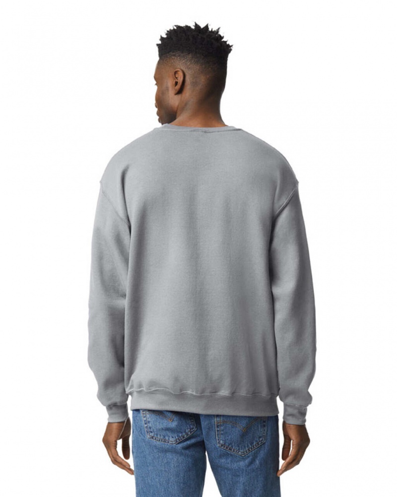 Sport Grey Gildan 18000 Crewneck Sweatshirt Men's Sweatshirt | PRQM10352