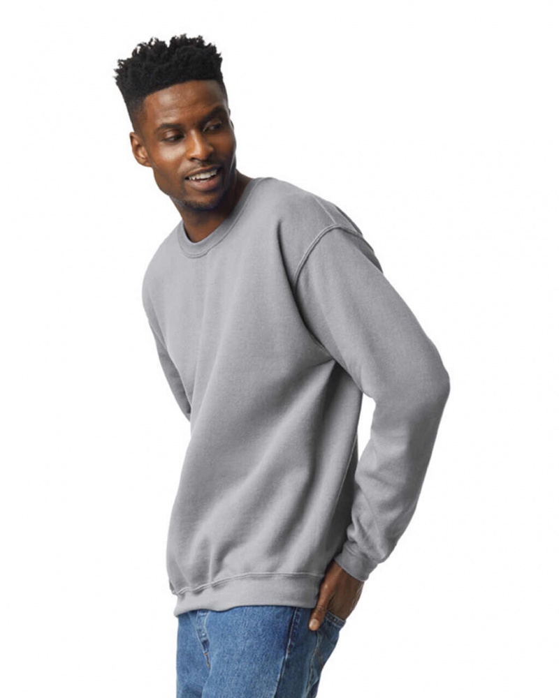 Sport Grey Gildan 18000 Crewneck Sweatshirt Men's Sweatshirt | PRQM10352