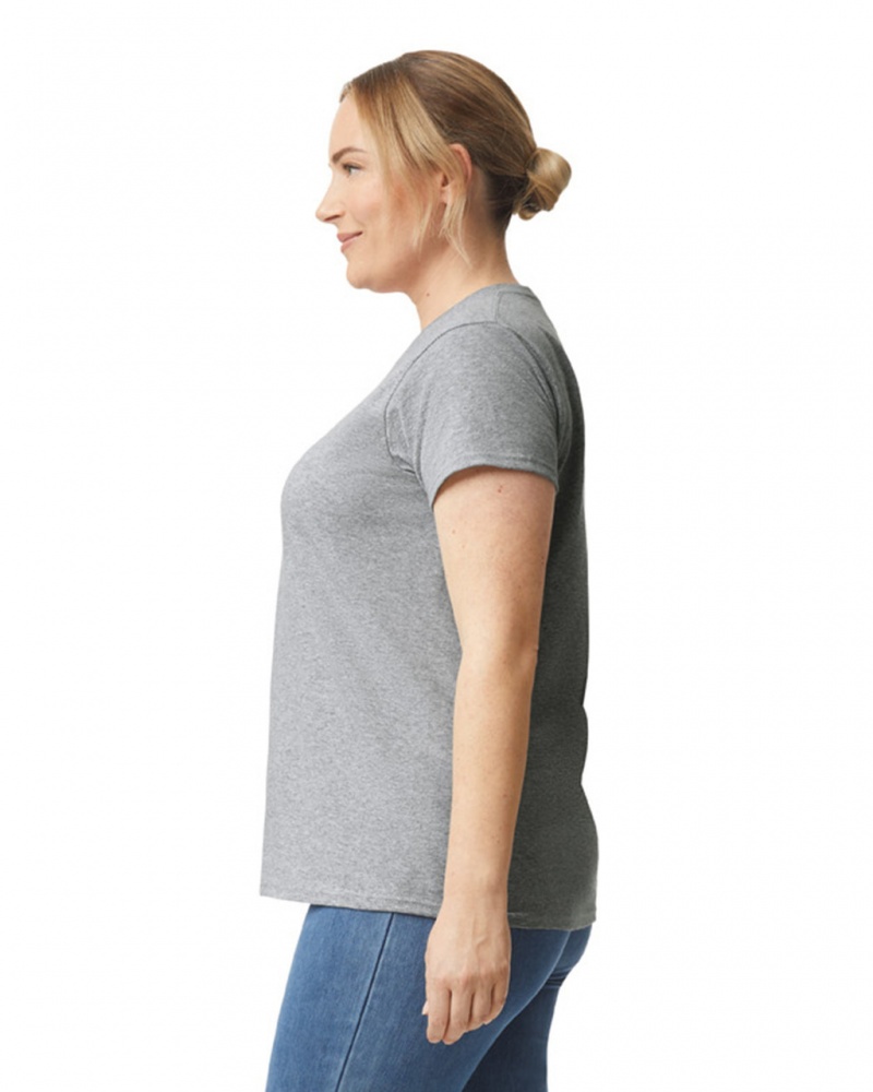 Sport Grey Gildan 2000L Women's T-Shirts | OXKU52160