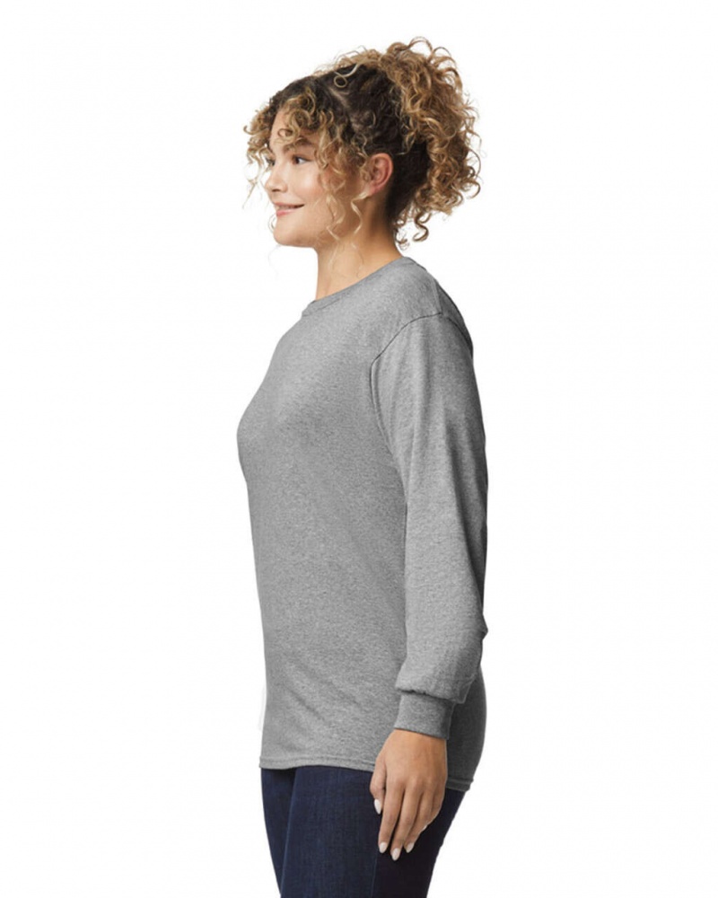 Sport Grey Gildan 2400 Long Sleeve Women's T-Shirts | TUXM90265