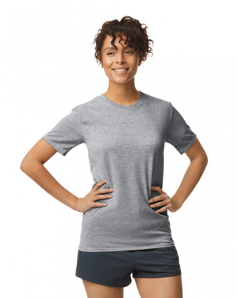 Sport Grey Gildan 42000 Women's T-Shirts | MRHX63419