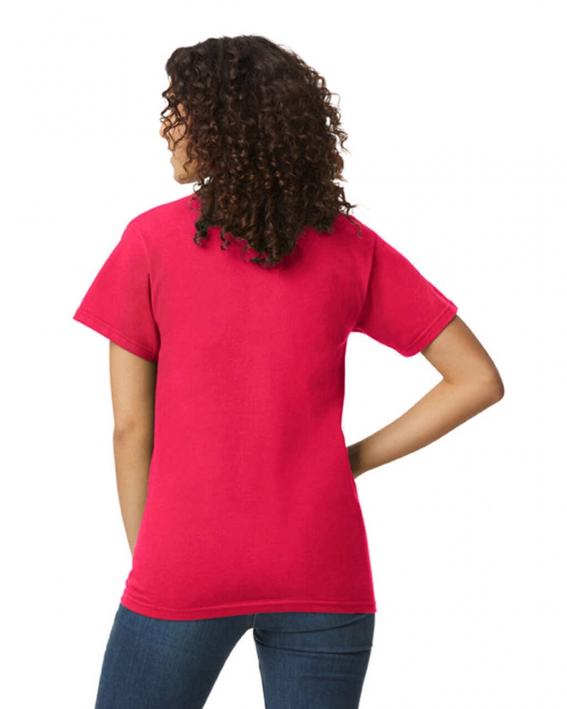 Sport Scarlet Red Gildan H000 Women's T-Shirts | SKMR82540