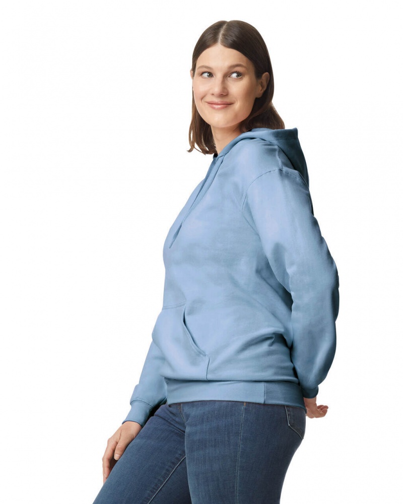 Steel Blue Gildan SF500 Midweight Fleece Women's Hoodie | AIRT24168