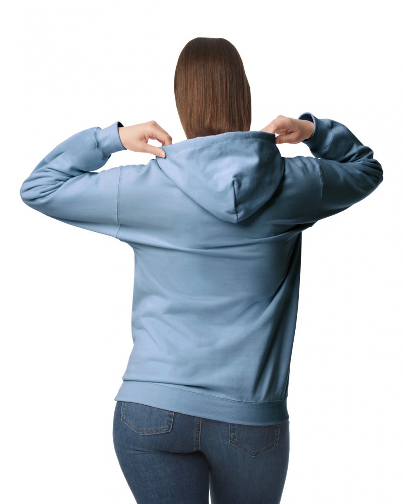 Stone Blue Gildan SF500 Midweight Fleece Women's Hoodie | HDUX25341